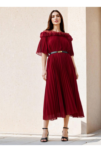 2Xtremz فستان مطوي بحزام