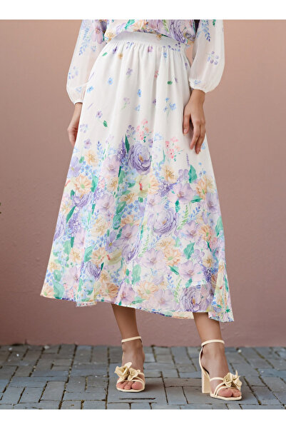 2Xtremz تنورة ميدي بطبعة زهور من 2Xtremz