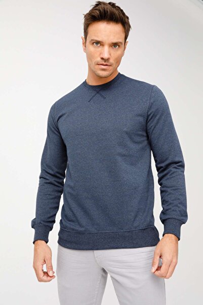 İgs Hanorac pentru bărbați Indigo Modernfit / Extra Slim Fit B guler rotund