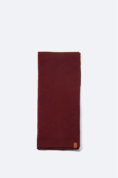 Avva Men's Claret Red Corded Scarf A32y9430