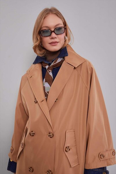 Levidor Camel Oversize Trench Coat
