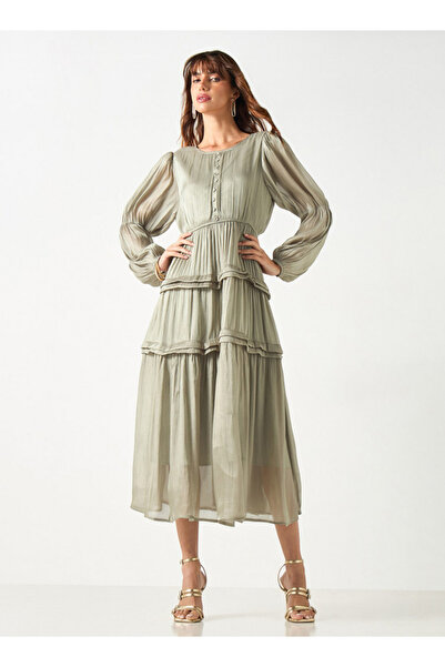 2Xtremz فستان من طبقات متعددة على شكل حرف A وأكمام واسعة