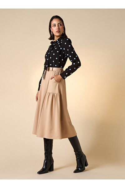 2Xtremz All-over Polka Dot Print Top With Pussybow Neck