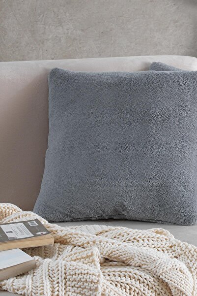 MaisonArt Диван 2 Шматки Сірий Колір Велсофт Подушка Чохол Наволочка 44x44 Cm