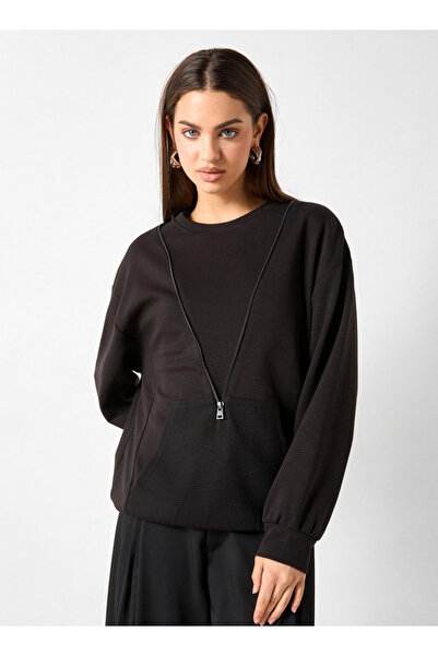 2Xtremz Zip Detail Sweatshirt with Long Sleeves