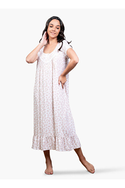Aadaraya فستان نوم بطبعة حيوانية كاملة