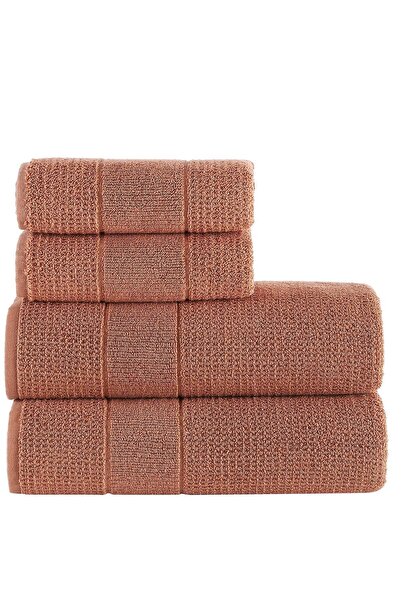 Zeynep Tekstil Royalty |   50X90 - 70X140 cm 4-Piece Bath Towel Set, 100% Cotton Towel Set