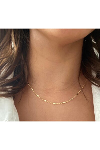 XUPING JEWELRY TuelaTaki/ Xuping 14 Ayar Altın Kaplama Zincir Kolye