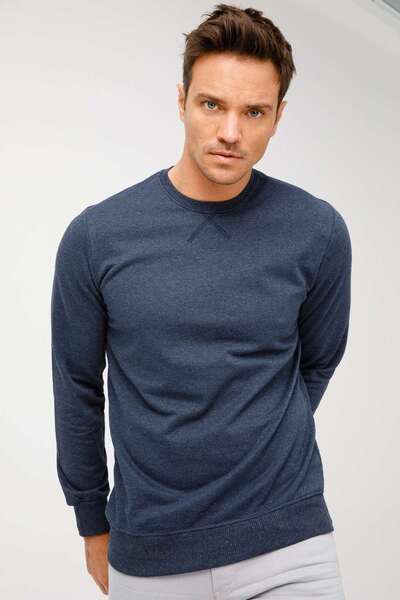 İgs Hanorac pentru bărbați Indigo Modernfit / Extra Slim Fit B guler rotund