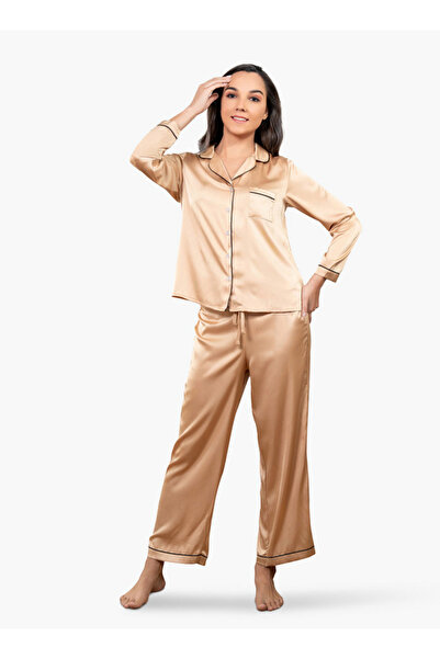 Aadaraya طقم قميص وبيجامة بياقة Aadaraya