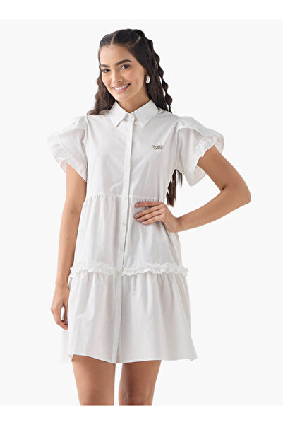 2Xtremz Shirt Dress With Metal Applique Detail