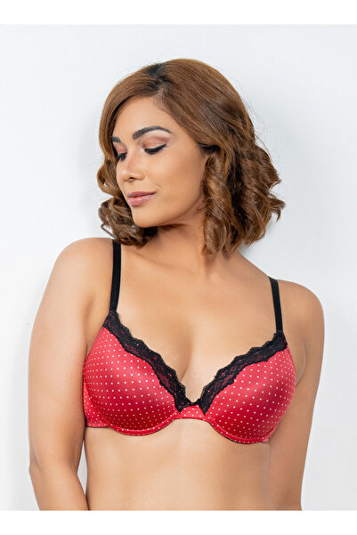 Aadaraya Lace Detail A-frame Bra with Hook and Eye Closure