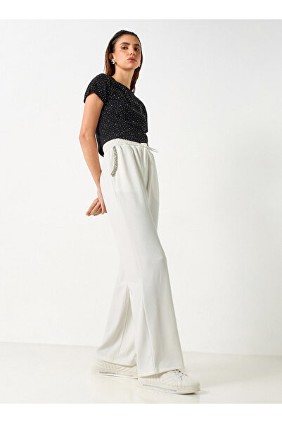 2Xtremz Embellished Wide Leg Pants with Drawstring Closure