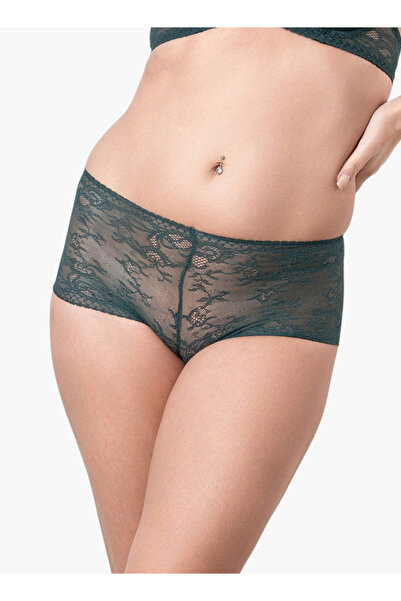 Aadaraya شورت داخلي من الدانتيل مع حزام خصر مطاطي