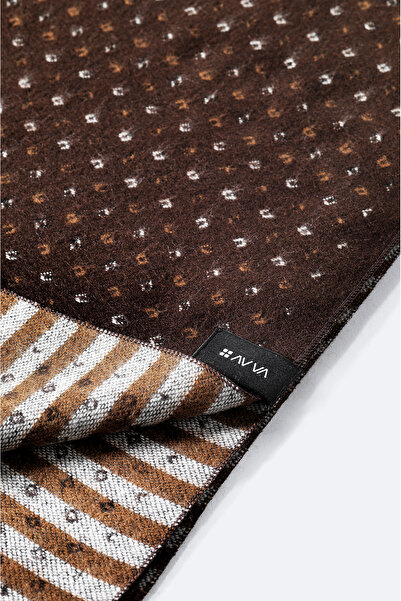 Avva Ανδρικό σάλι με καφέ φούντα A32Y9401