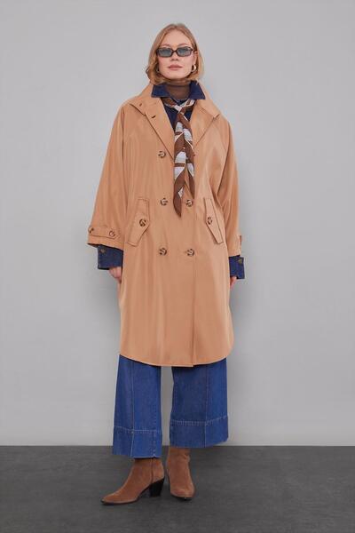 Levidor Camel Oversize Trench Coat