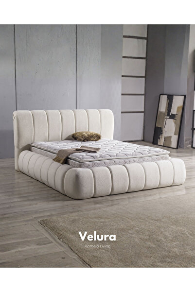 Velura Home & Living Polly Form Tek Kişilik Yatak Baza Başlık Seti (150 x 200)