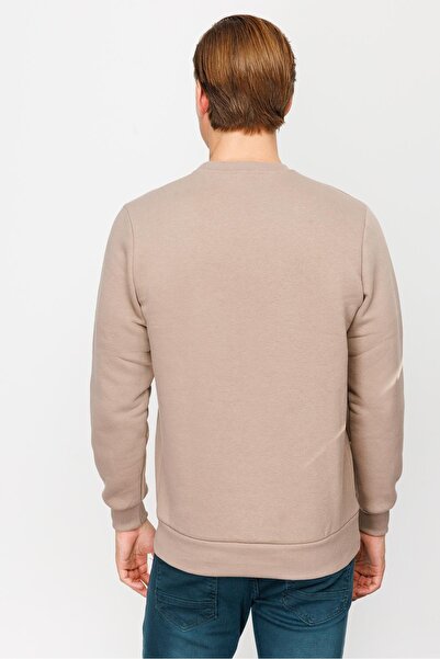 İgs Men's Camel Crew Neck Sweatshirt