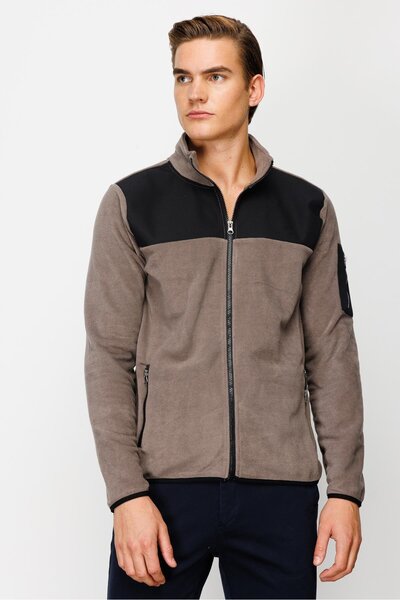 İgs MEN'S A.BROWN STANDARD FULL ZIPPER FLEECE