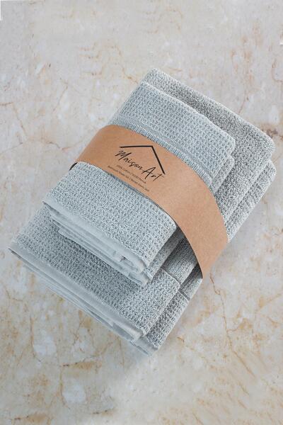 Zeynep Tekstil Královský styl |   50x90 - 70x140 cm Sada 4 ručníků do koupelny, 100% bavlněná sada ručníků