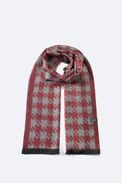 Avva Ανδρικό σάλι με φούντα μπορντό A32Y9411