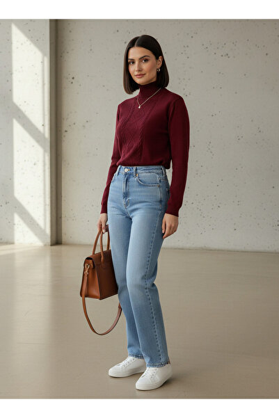 2Xtremz Textured High Neck Tricot Sweater