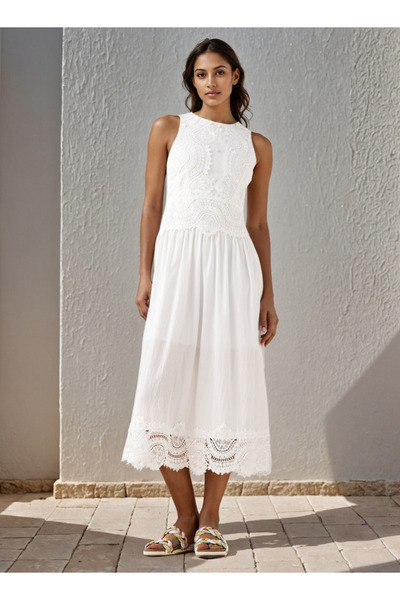 2Xtremz Midi Dress With Lace Details