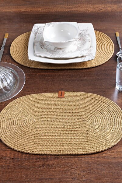 MaisonArt 2 Adet Oval Supla | Amerikan Servis Runner | Tabak, Tava, Altlığı S...