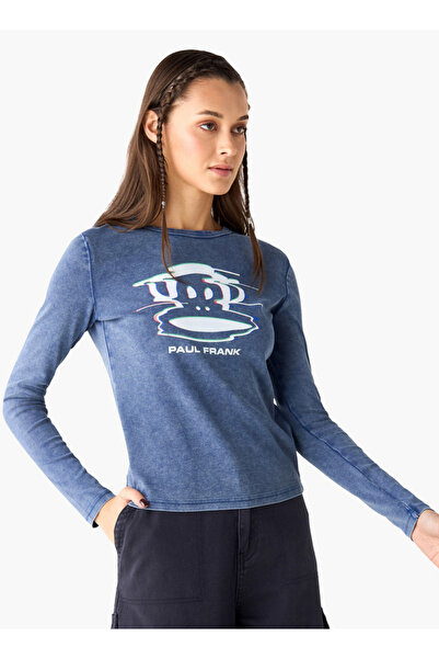 SP Characters تي شيرت مطبوع عليه اسم بول فرانك مع رقبة دائرية وأكمام طويلة