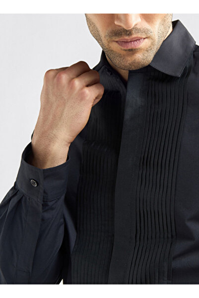 FAV Regular Fit Pintuck Shirt with Long Sleeves