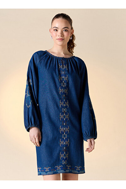 Lee Cooper Denim Raw Emb Dress