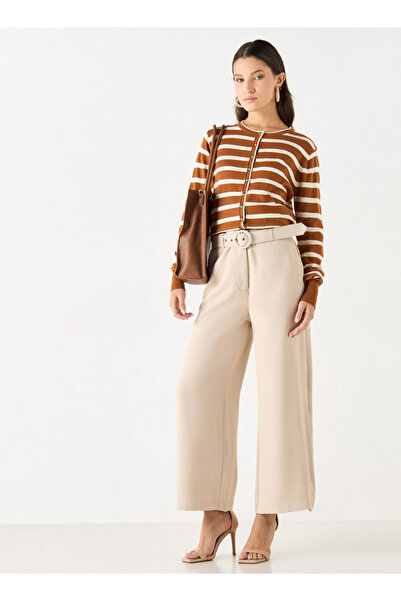Iconic Solid Trousers With Belt