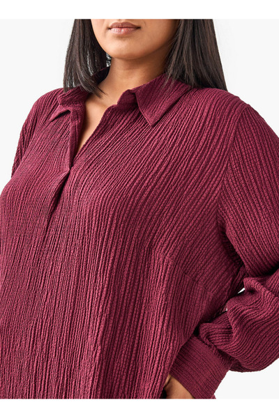 Ulla Popken Plus Size Ulla Popken Textured Resort Top