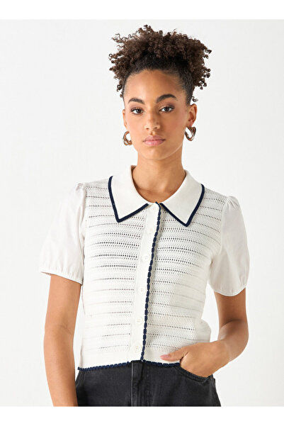 Lee Cooper Textured Top With Short Sleeves