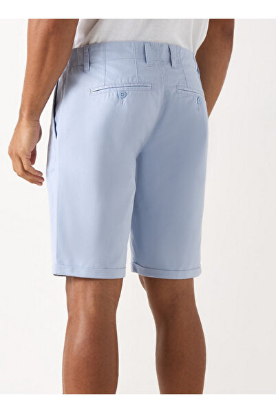 Iconic Solid Slim Fit Shorts with Button Closure