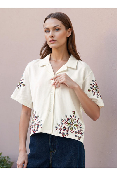 Lee Cooper قميص مطرز بقصّة مريحة