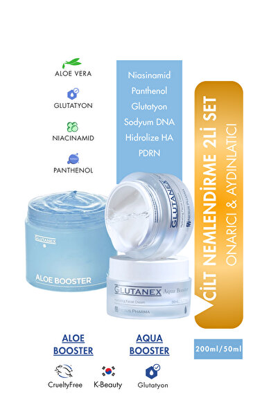 GLUTANEX Yoğun Nem Seti – Aqua Booster ve Aloe Booster Nemlendirici Krem