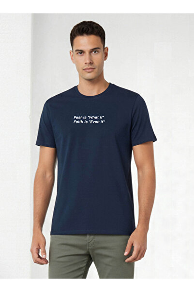 Iconic Men Slim Fit Crew Neck Short Sleeves Printed T-shirt