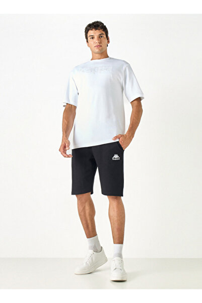 Kappa Logo Textured T-shirt with Crew Neck and Short Sleeves