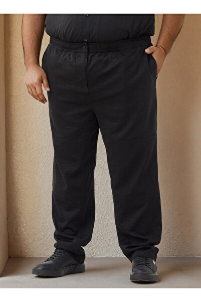 Maxim Plus Size Textured Regular Fit Pants