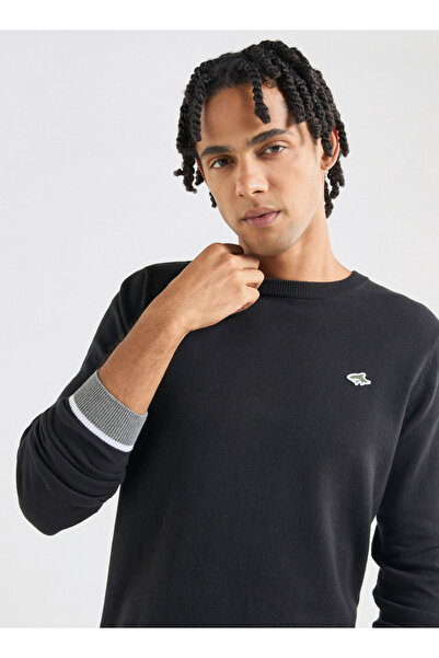 FAV Solid Sweatshirt with Long Sleeves and Crew Neck