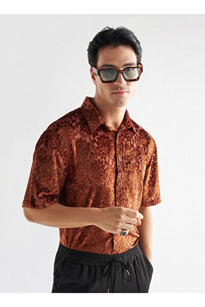 FAV Floral Burnout Velour Shirt