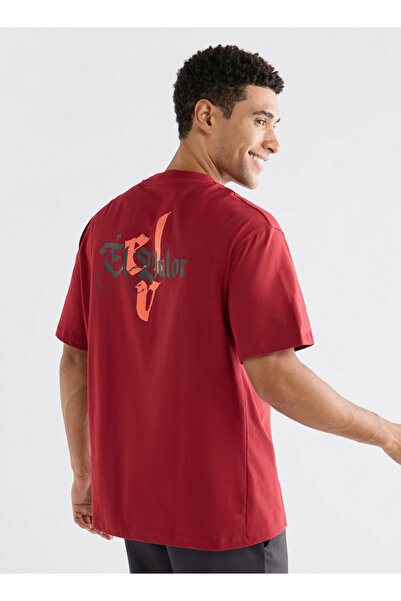 FAV Typographic Print T-shirt with Crew Neck and Short Sleeves