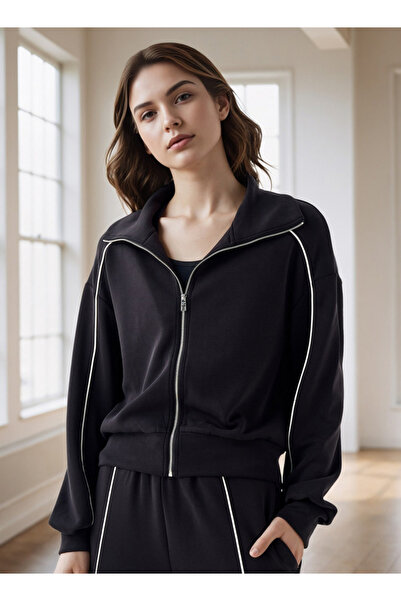 Kappa سترة بسحاب مع تفاصيل أنابيب