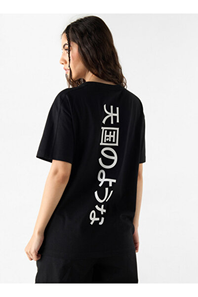 SP Characters Anime Print T-shirt with Crew Neck and Short Sleeves