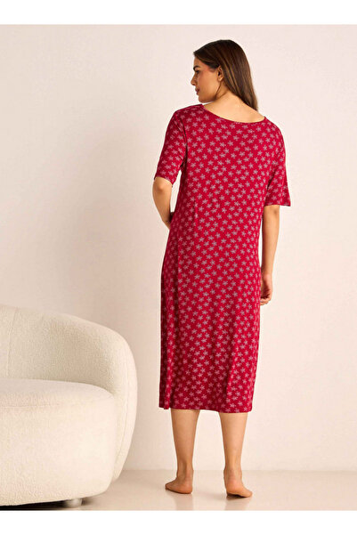 FAV Printed Maternity Sleepshirt with Short Sleeves