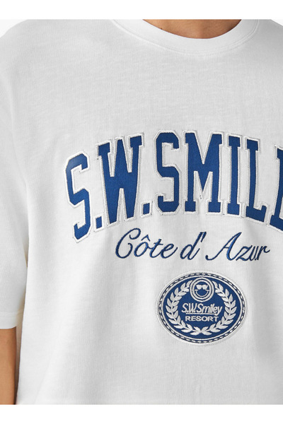 SP Characters Printed Crew Neck T-shirt with Short Sleeves