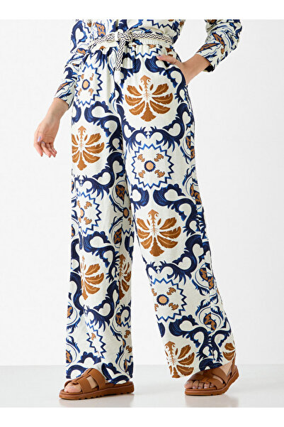 Lee Cooper بنطال واسع الساق بطبعات كاملة مع جيوب