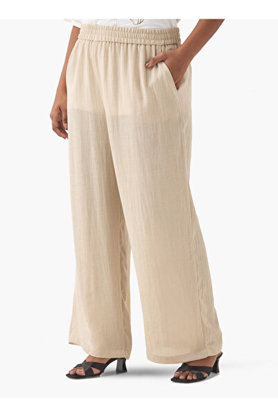 Ulla Popken Plus Size Ulla Popken Pants with Elasticated Waistband and Pockets