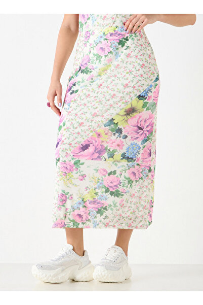 FAV Floral Print A-line Midi Skirt
